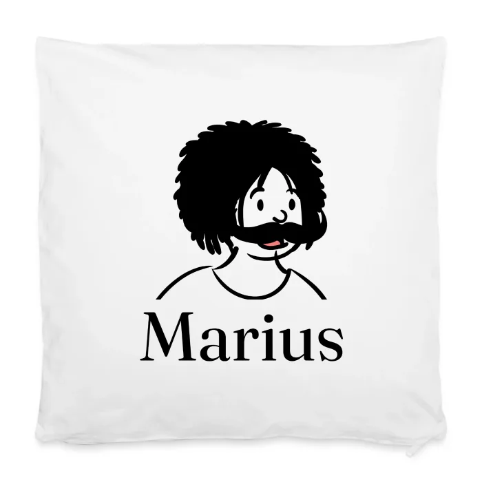 Housse de coussin personnalisée au prénom Marius