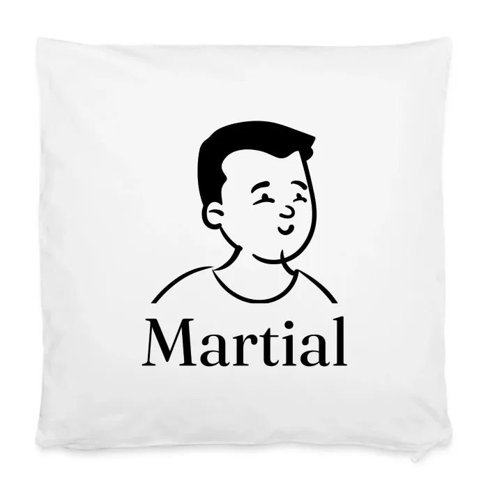 Housse de coussin personnalisée au prénom Martial