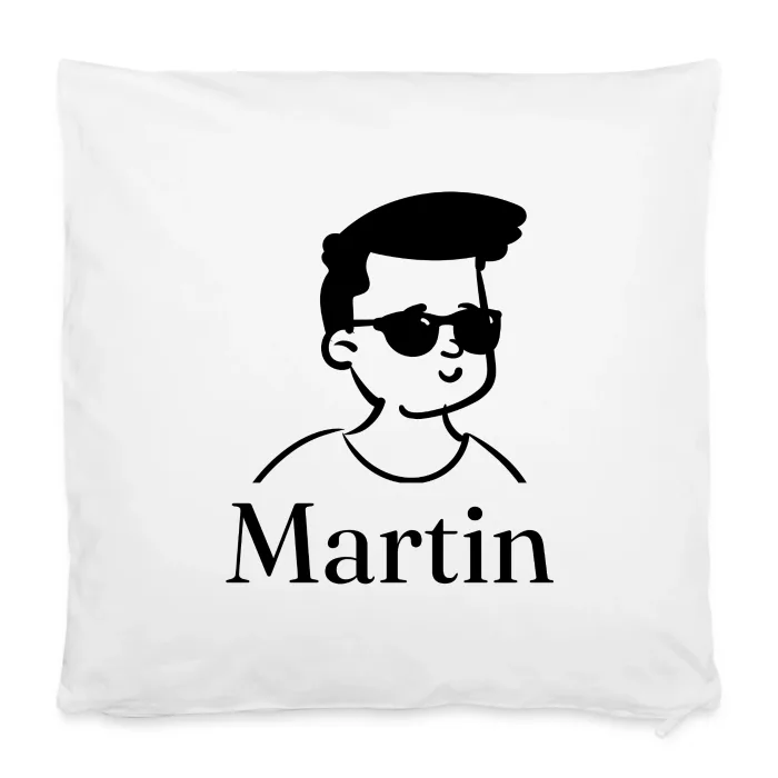 Housse de coussin personnalisée au prénom Martin