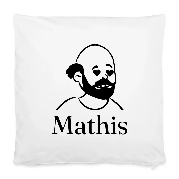Housse de coussin personnalisée au prénom Mathis