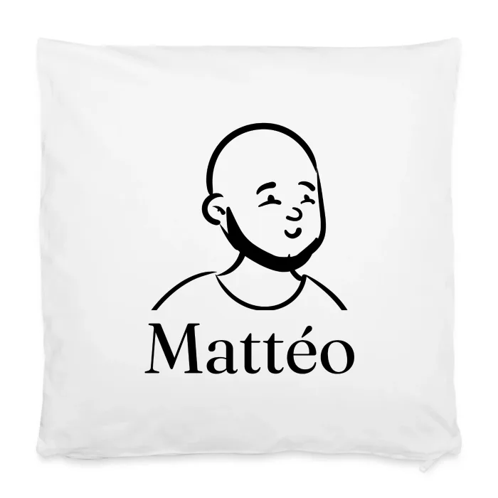 Housse de coussin personnalisée au prénom Mattéo