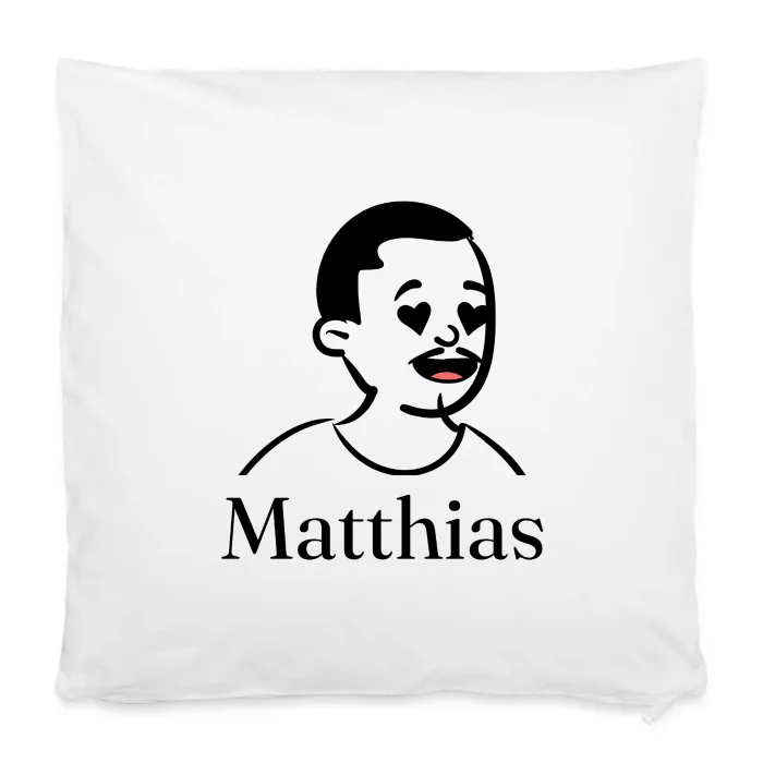Housse de coussin personnalisée au prénom Matthias