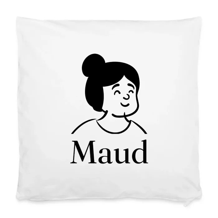 Housse de coussin personnalisée au prénom Maud