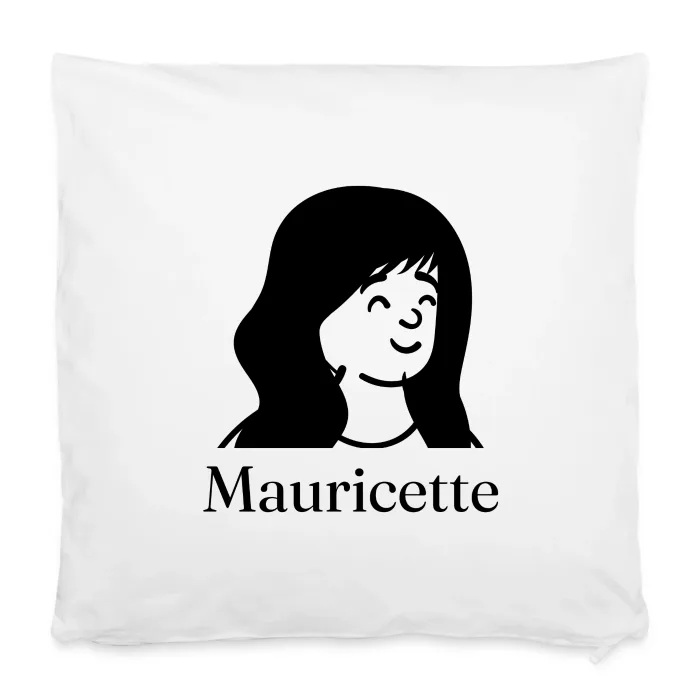 Housse de coussin personnalisée au prénom Mauricette