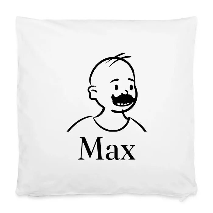 Housse de coussin personnalisée au prénom Max