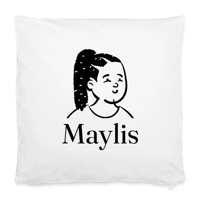 Housse de coussin personnalisée au prénom Maylis