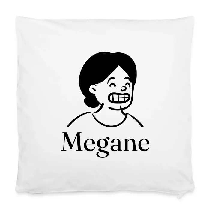 Housse de coussin personnalisée au prénom Megane