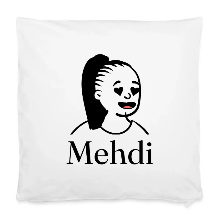 Housse de coussin personnalisée au prénom Mehdi