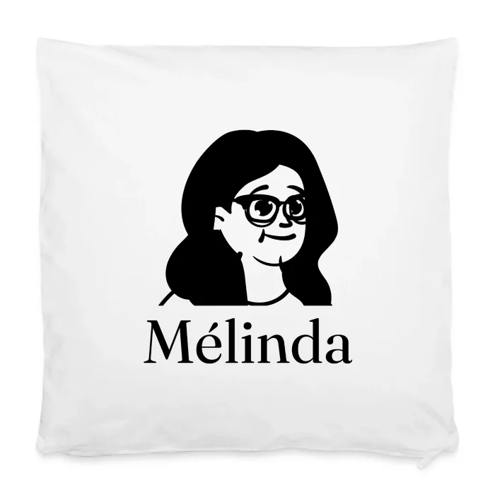 Housse de coussin personnalisée au prénom Mélinda