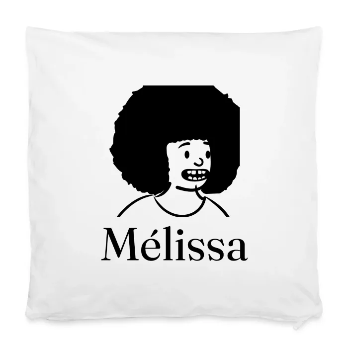 Housse de coussin personnalisée au prénom Mélissa