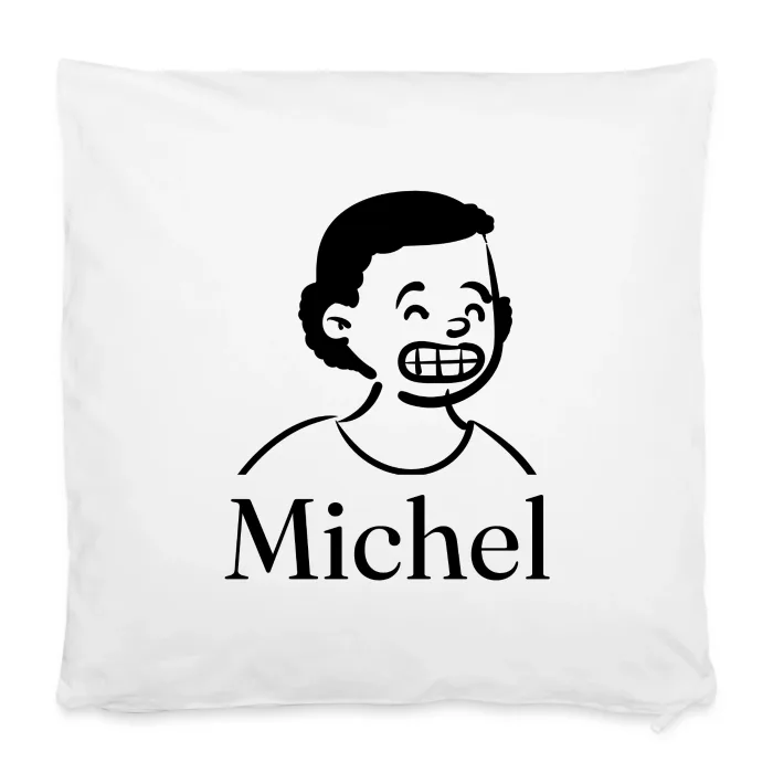 Housse de coussin personnalisée au prénom Michel