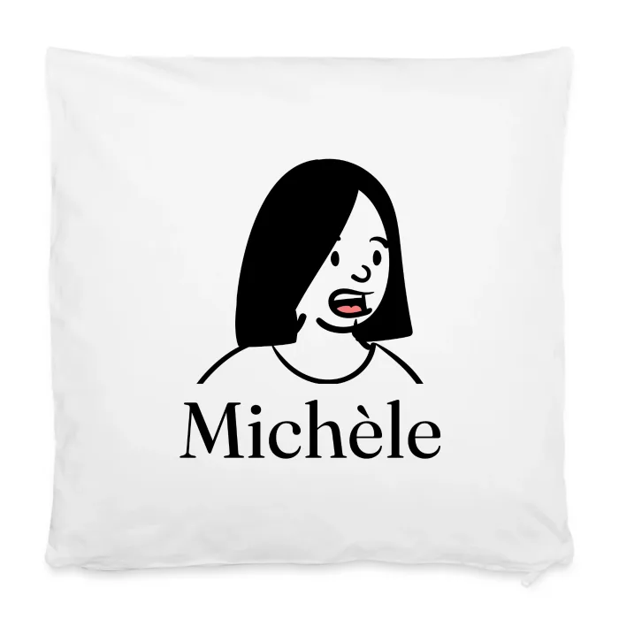 Housse de coussin personnalisée au prénom Michèle