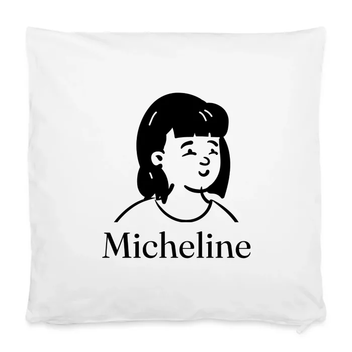 Housse de coussin personnalisée au prénom Micheline