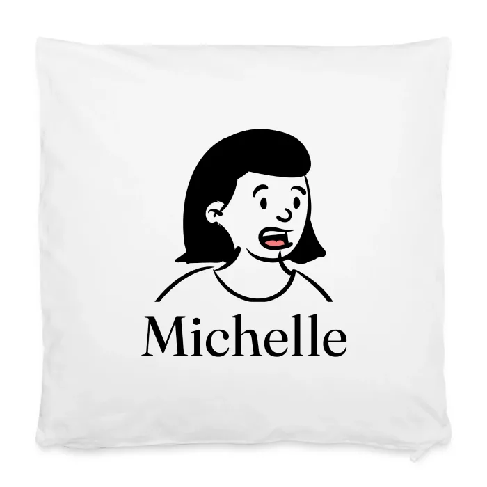 Housse de coussin personnalisée au prénom Michelle