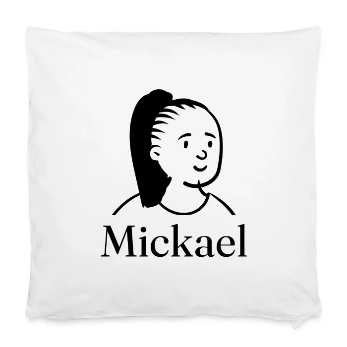 Housse de coussin personnalisée au prénom Mickael