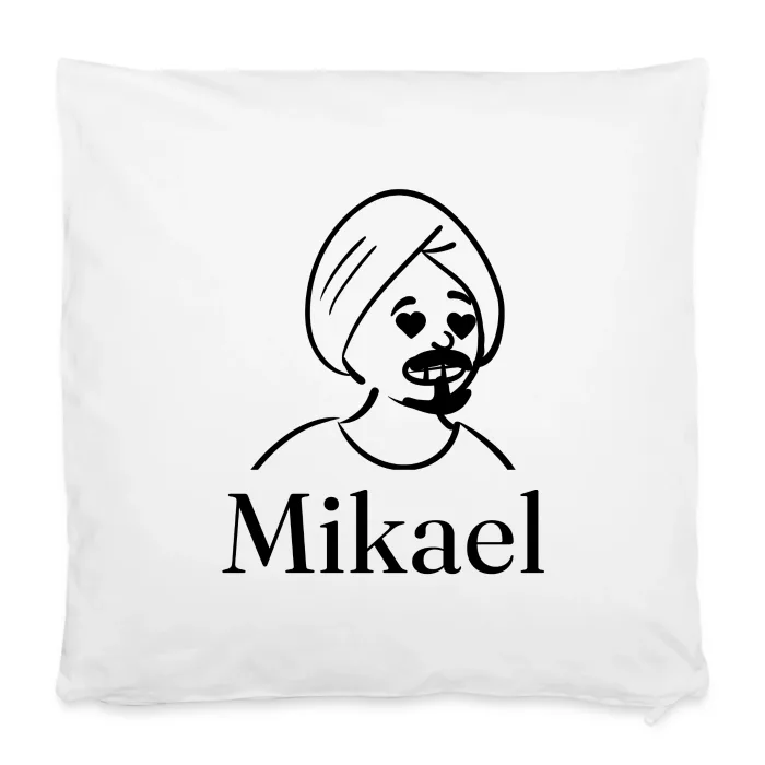 Housse de coussin personnalisée au prénom Mikael