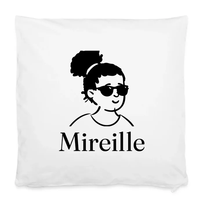 Housse de coussin personnalisée au prénom Mireille