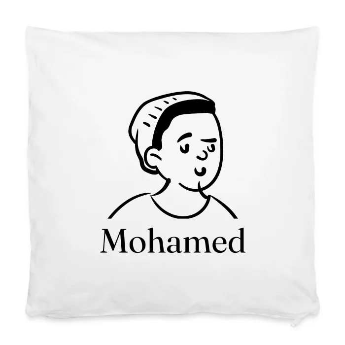 Housse de coussin personnalisée au prénom Mohamed