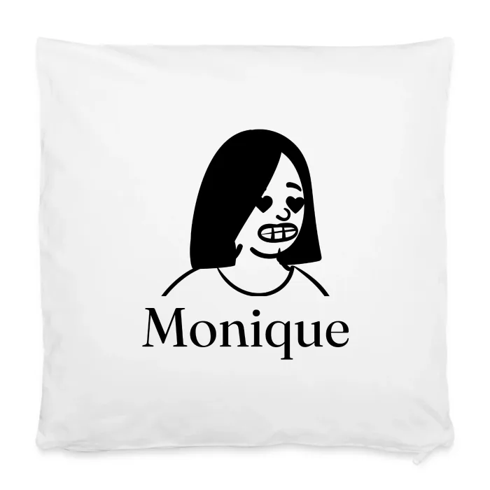 Housse de coussin personnalisée au prénom Monique
