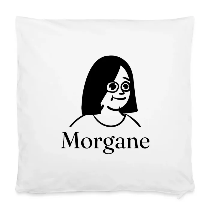 Housse de coussin personnalisée au prénom Morgane