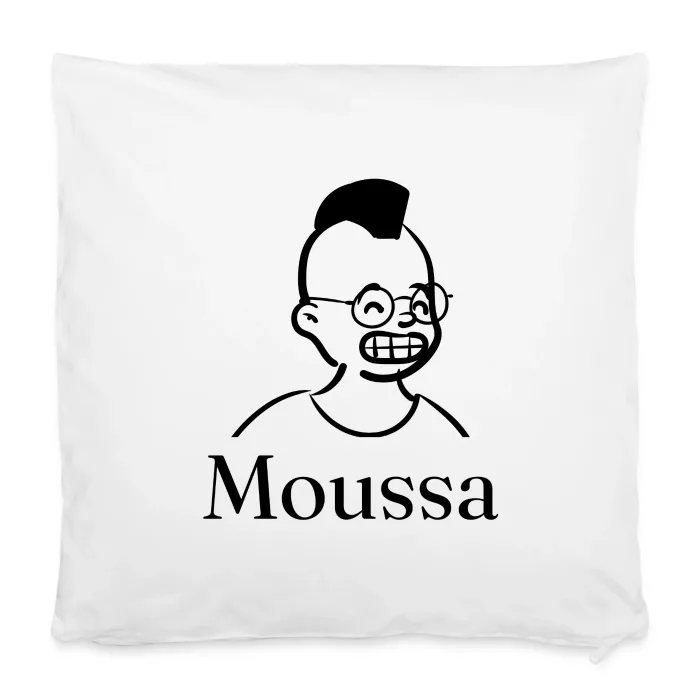 Housse de coussin personnalisée au prénom Moussa