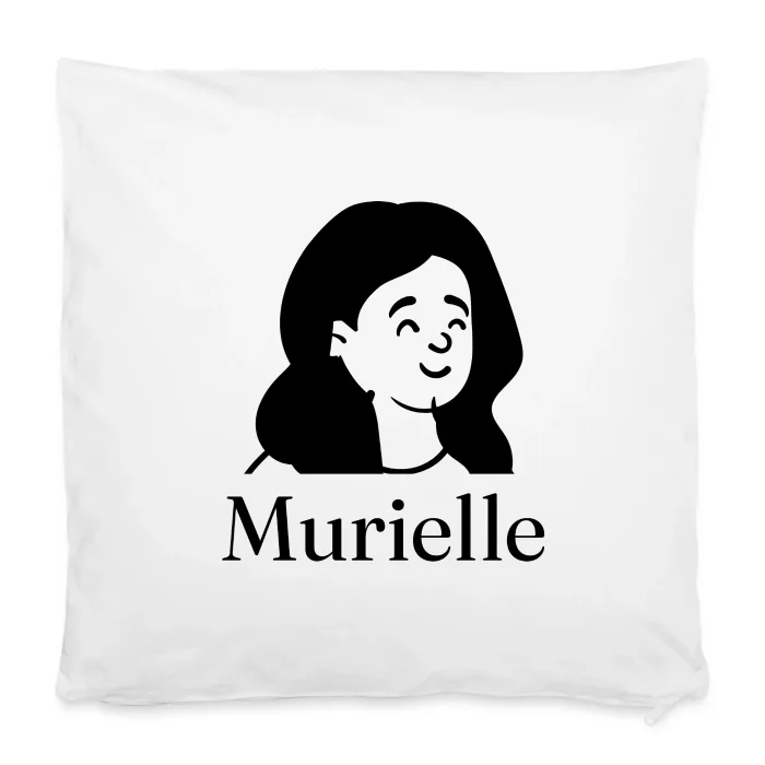 Housse de coussin personnalisée au prénom Murielle