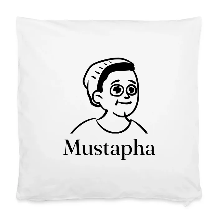 Housse de coussin personnalisée au prénom Mustapha