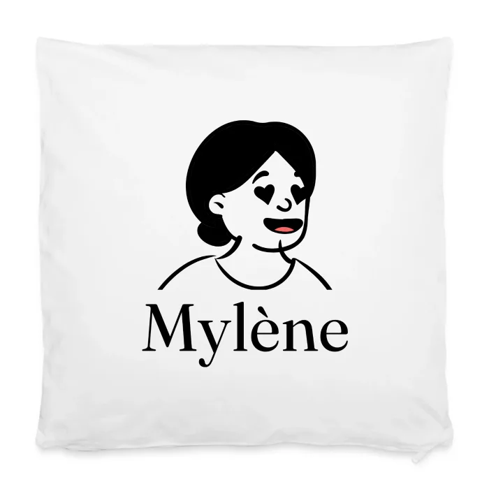 Housse de coussin personnalisée au prénom Mylène