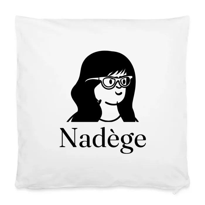 Housse de coussin personnalisée au prénom Nadège