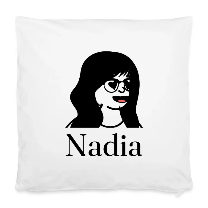 Housse de coussin personnalisée au prénom Nadia