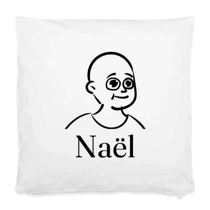 Housse de coussin personnalisée au prénom Naël