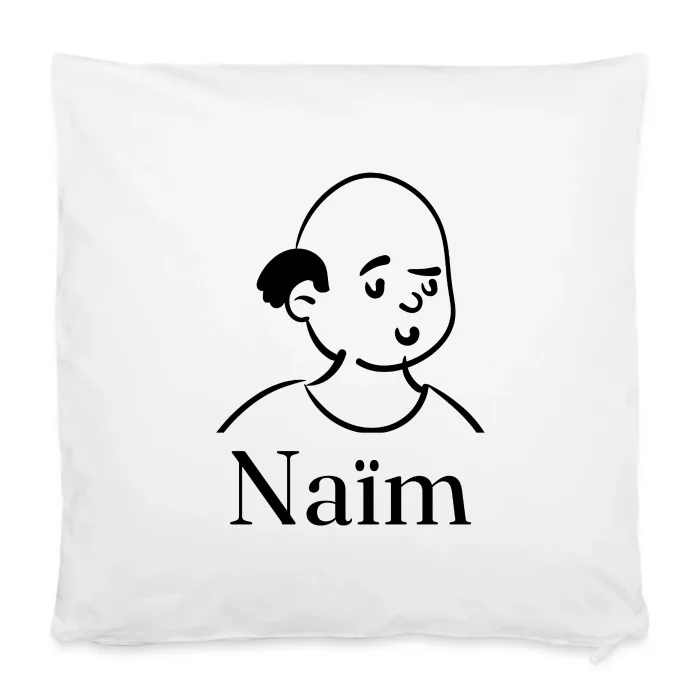Housse de coussin personnalisée au prénom Naïm