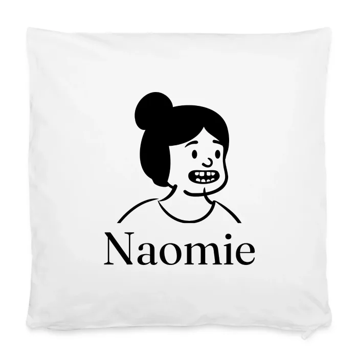 Housse de coussin personnalisée au prénom Naomie