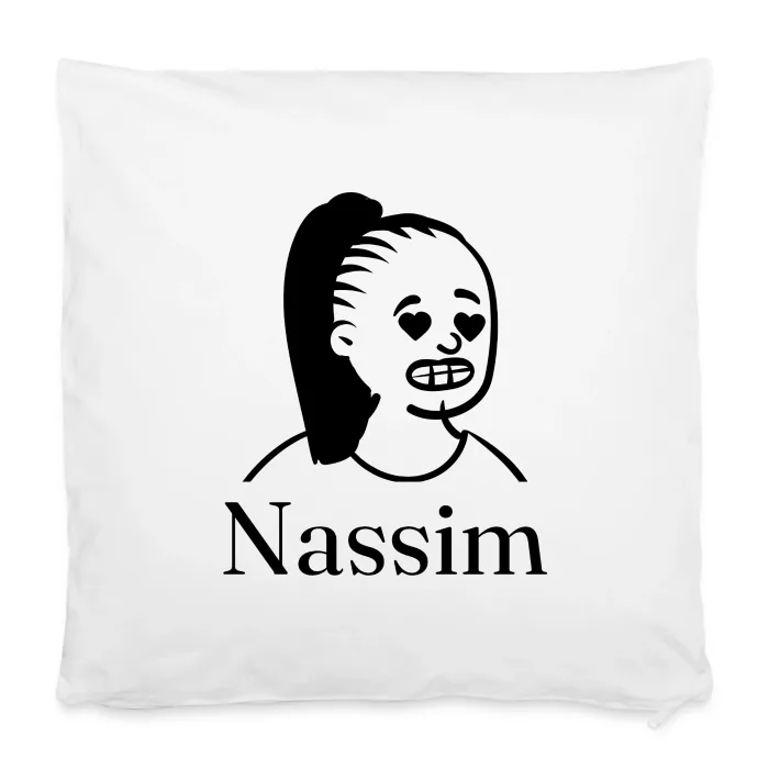 Housse de coussin personnalisée au prénom Nassim