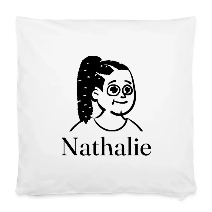 Housse de coussin personnalisée au prénom Nathalie