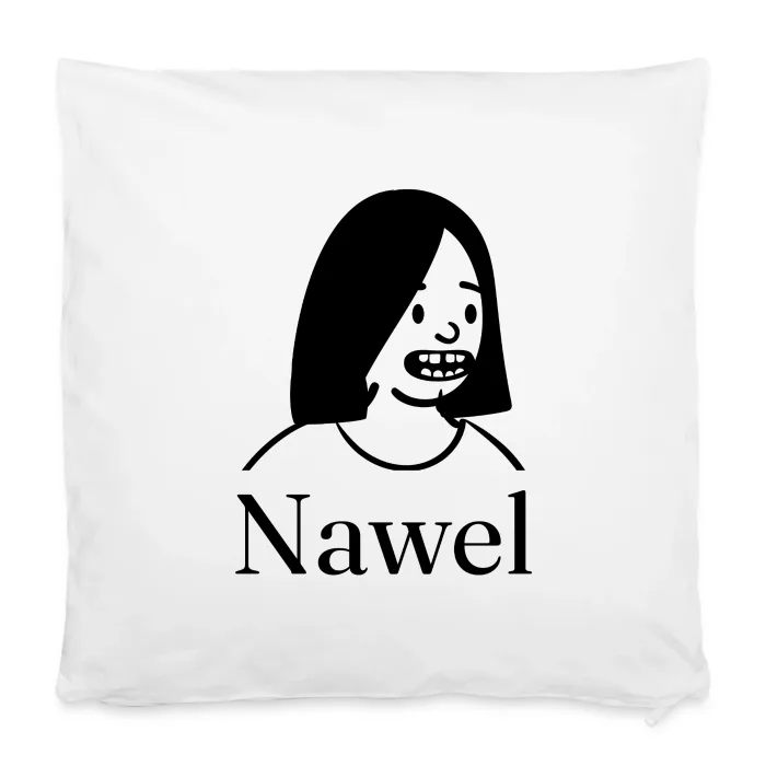 Housse de coussin personnalisée au prénom Nawel