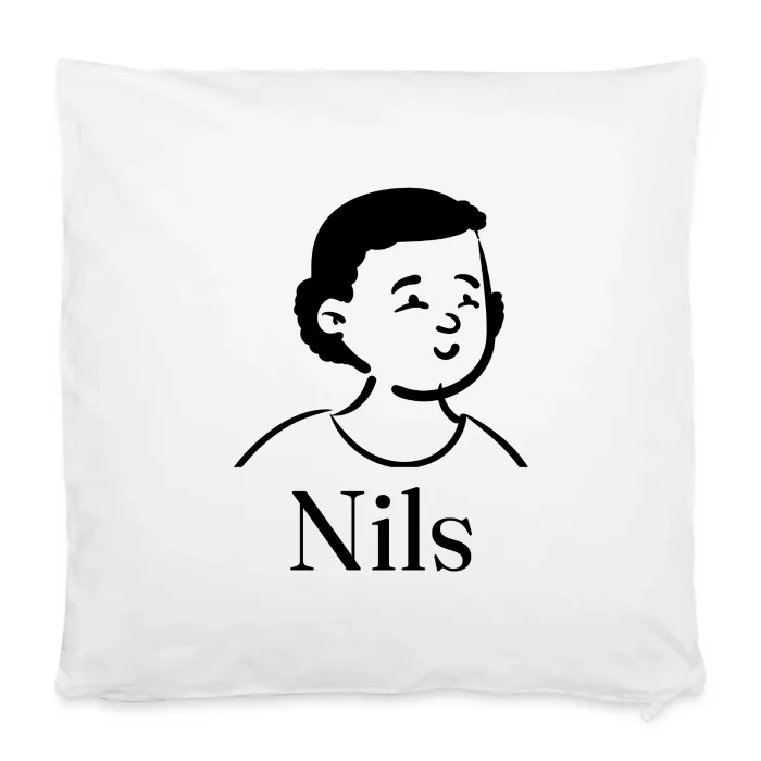 Housse de coussin personnalisée au prénom Nils