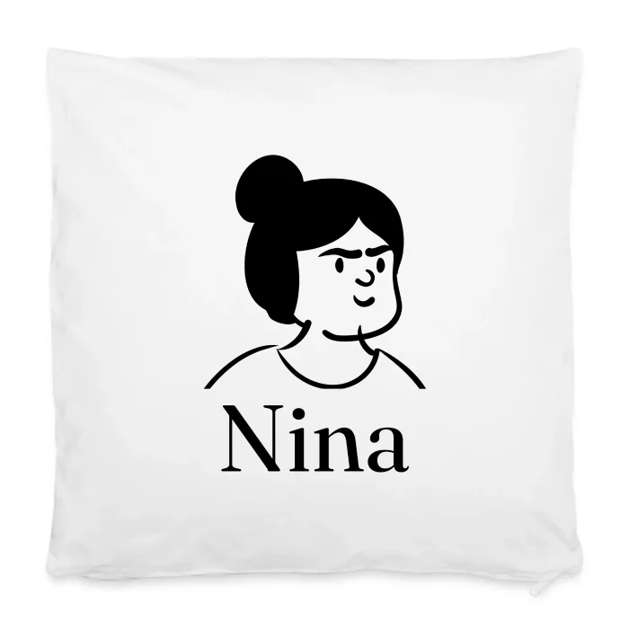 Housse de coussin personnalisée au prénom Nina