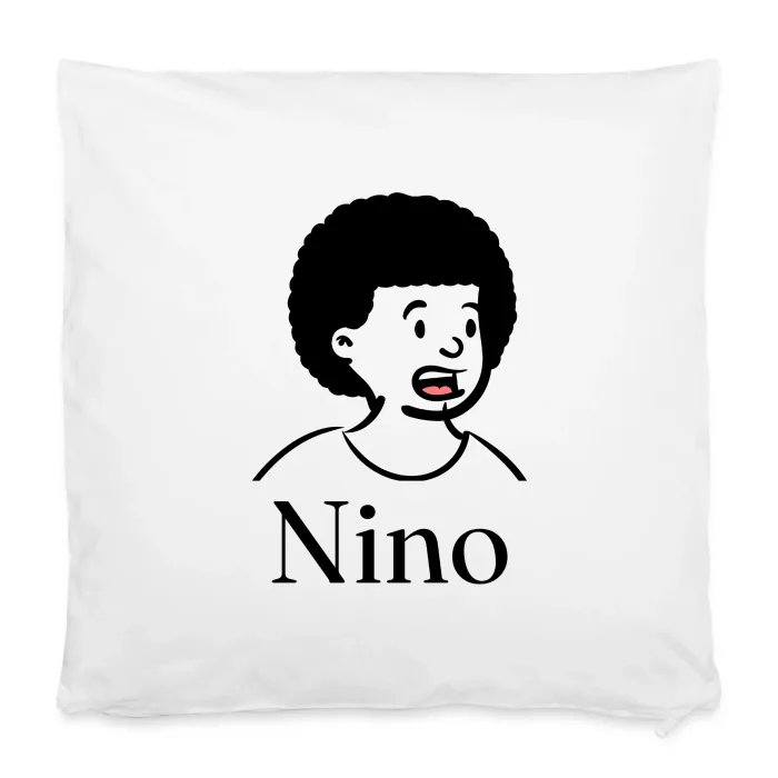 Housse de coussin personnalisée au prénom Nino