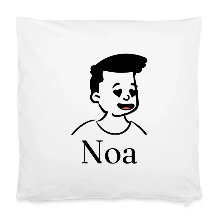 Housse de coussin personnalisée au prénom Noa