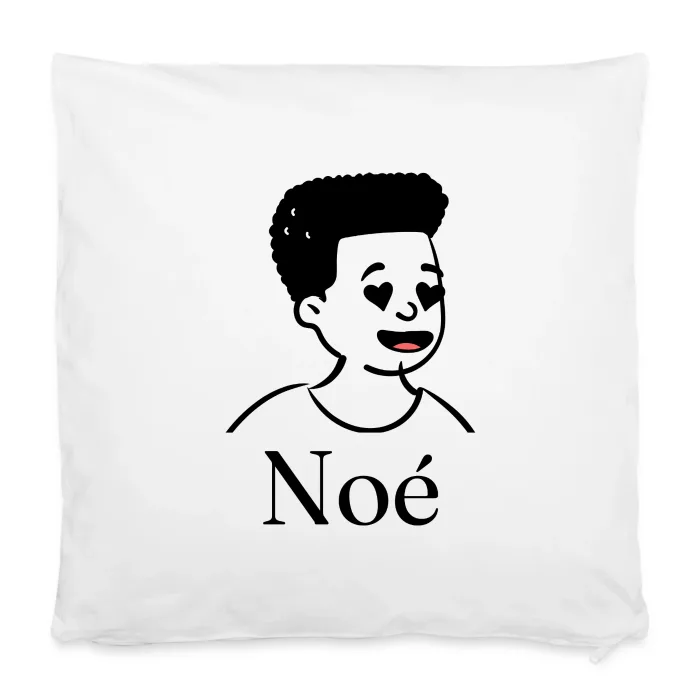 Housse de coussin personnalisée au prénom Noé
