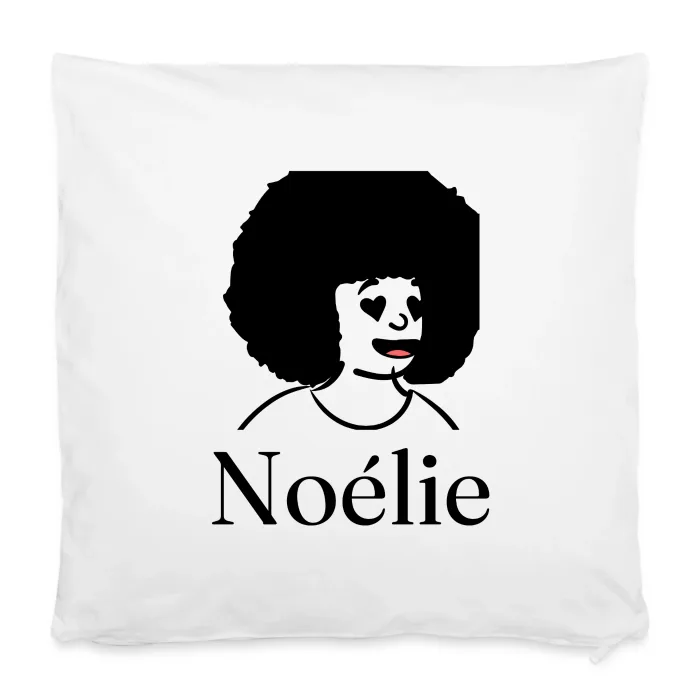 Housse de coussin personnalisée au prénom Noélie
