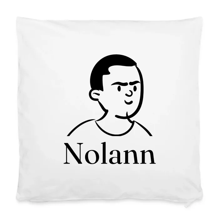 Housse de coussin personnalisée au prénom Nolann