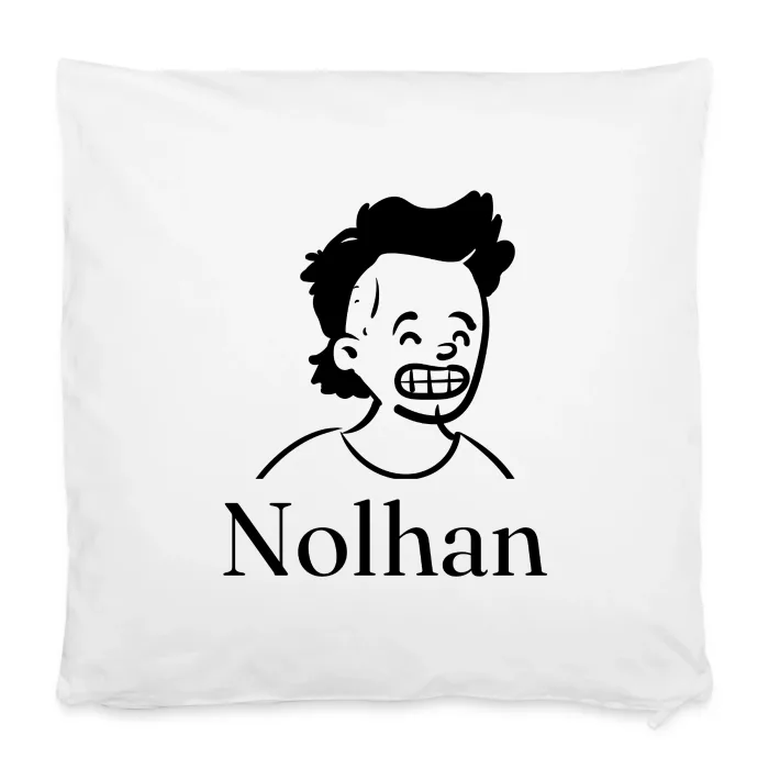Housse de coussin personnalisée au prénom Nolhan