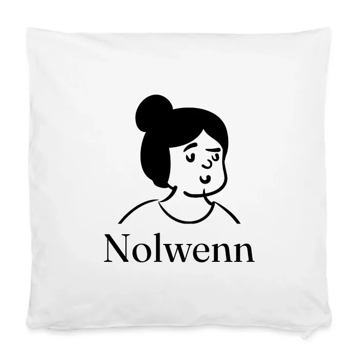 Housse de coussin personnalisée au prénom Nolwenn