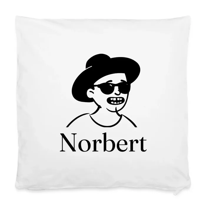 Housse de coussin personnalisée au prénom Norbert