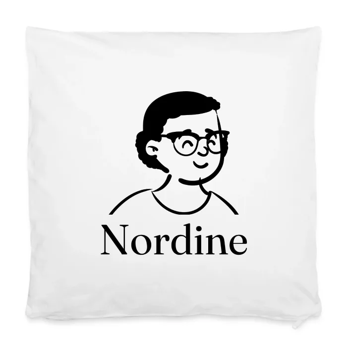 Housse de coussin personnalisée au prénom Nordine