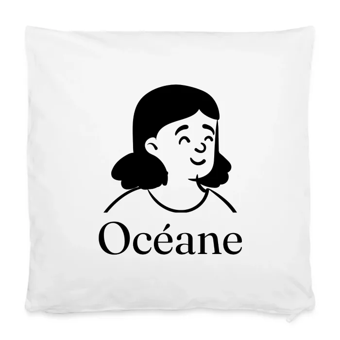 Housse de coussin personnalisée au prénom Océane