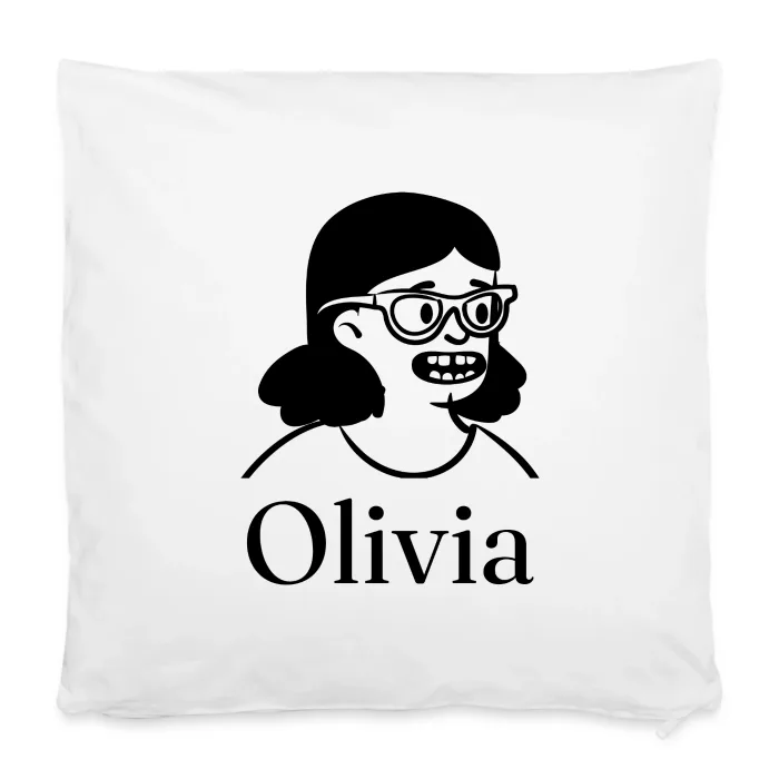 Housse de coussin personnalisée au prénom Olivia