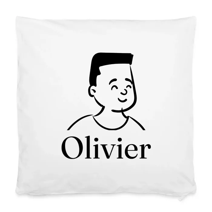 Housse de coussin personnalisée au prénom Olivier